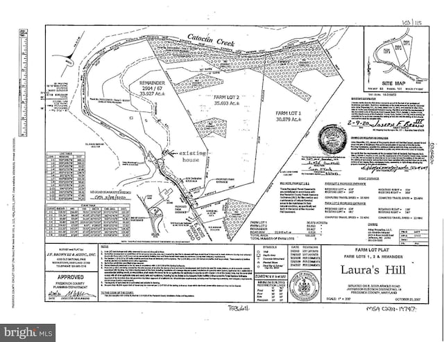 2834 E Boss Arnold Rd, Jefferson, MD 21755 - survey map / technical document