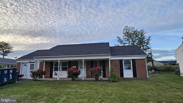 20 Twisting Ln, Willingboro, NJ 08046 - view of front of house featuring brick siding, a porch, and a shingled roof