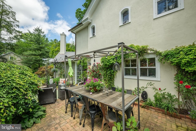 315 Linden Ave, Doylestown, PA 18901 - view of patio with outdoor dining space and a pergola