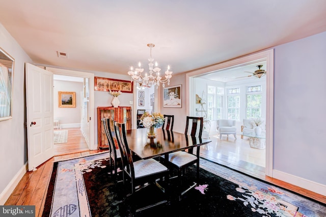 315 Linden Ave, Doylestown, PA 18901 - dining room featuring light wood-style floors, a chandelier, and baseboards