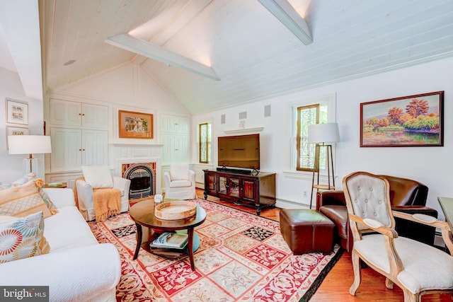 315 Linden Ave, Doylestown, PA 18901 - living area featuring light wood-type flooring and a fireplace