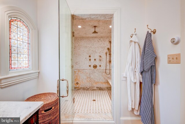 315 Linden Ave, Doylestown, PA 18901 - bathroom with a shower stall and vanity