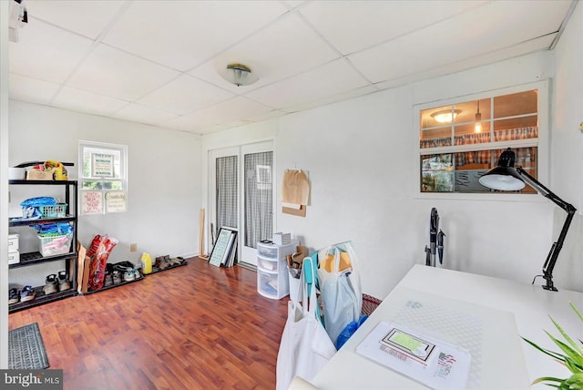96 Billerbeck St, New Oxford, PA 17350 - office space with a drop ceiling and wood finished floors