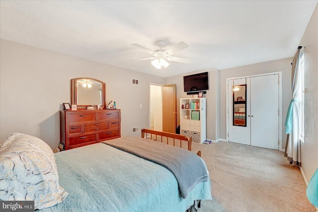 96 Billerbeck St, New Oxford, PA 17350 - bedroom featuring light carpet, a ceiling fan, and baseboards
