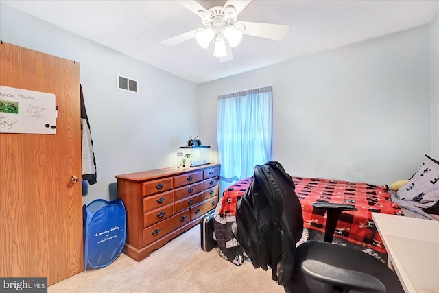 96 Billerbeck St, New Oxford, PA 17350 - bedroom with light colored carpet and a ceiling fan