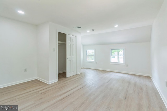 229 Shoemaker Rd, Bridgeton, NJ 08302 - unfurnished bedroom featuring light wood-style floors, baseboards, and recessed lighting