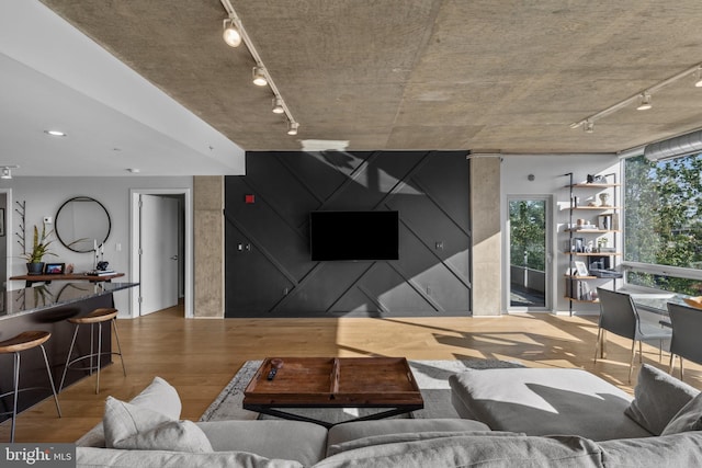 1200 Steuart St Unit 326, Baltimore, MD 21230 - living room with track lighting and wood finished floors