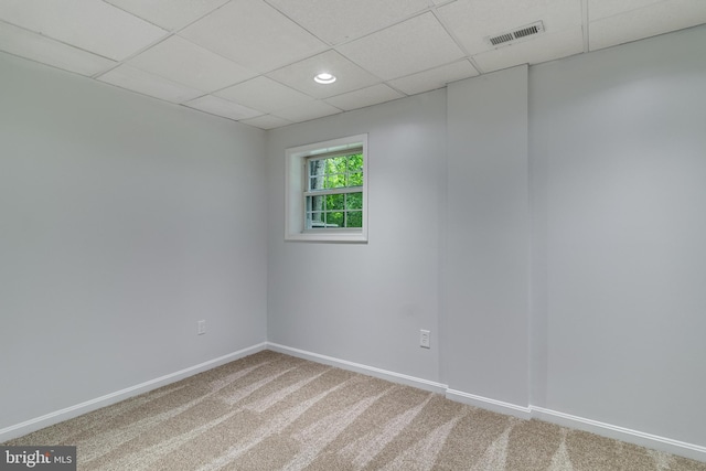 830 Willow Way, Prince Frederick, MD 20678 - empty room with a paneled ceiling, carpet, baseboards, and recessed lighting