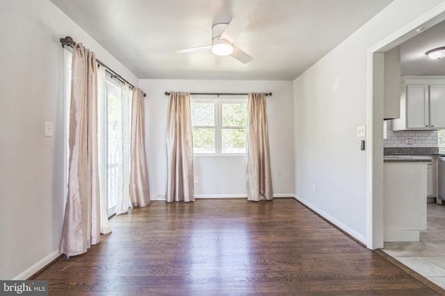 1808 Sara Ave, Severn, MD 21144 - empty room featuring ceiling fan, wood finished floors, and baseboards