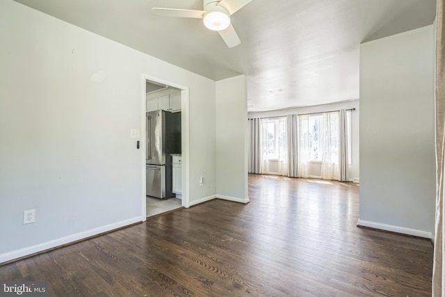 1808 Sara Ave, Severn, MD 21144 - unfurnished room with a ceiling fan, baseboards, and wood finished floors