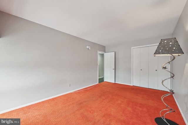 3601 Clarks Ln Unit 424, Baltimore, MD 21215 - unfurnished bedroom with carpet, baseboards, and a closet