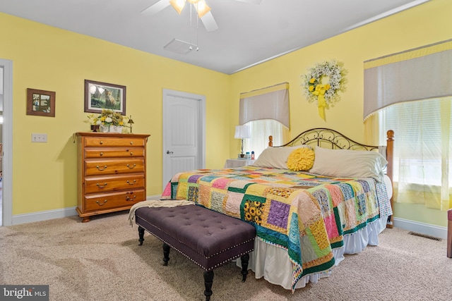 20843 Country Rd, Georgetown, DE 19947 - bedroom with carpet floors, multiple windows, and a ceiling fan