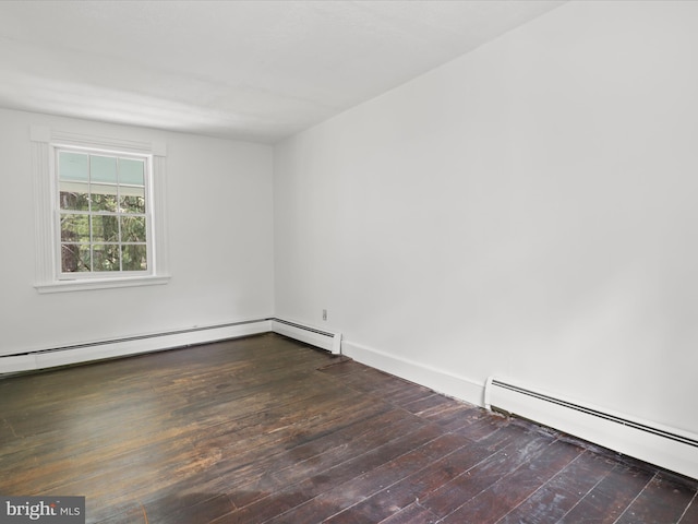 8301 Crestridge Rd, Fairfax Station, VA 22039 - unfurnished room with a baseboard heating unit and wood-type flooring