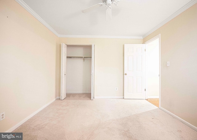 1 Lough Mask Ct Unit 101, Lutherville Timonium, MD 21093 - unfurnished bedroom featuring crown molding, carpet, baseboards, and a closet