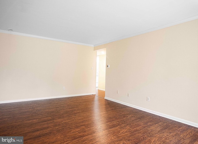 1 Lough Mask Ct Unit 101, Lutherville Timonium, MD 21093 - unfurnished room with ornamental molding, dark wood finished floors, and baseboards
