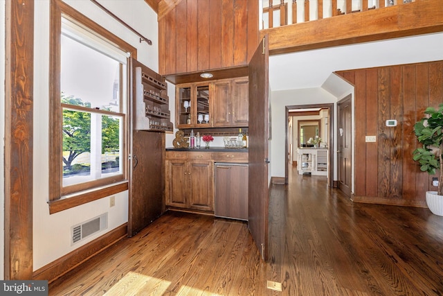 8423 Yellow Springs Rd, Frederick, MD 21702 - bar with dishwasher, dark wood-style flooring, and baseboards