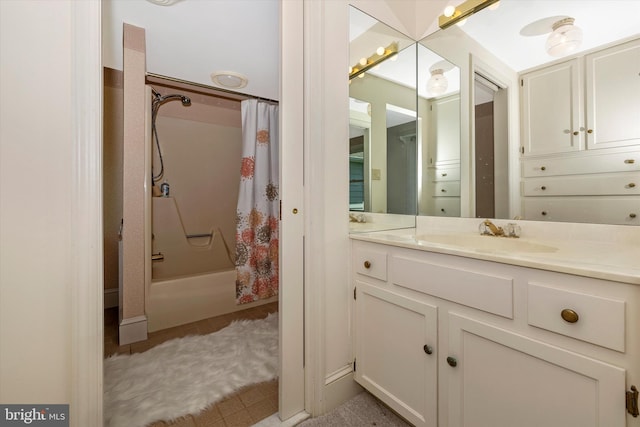 8423 Yellow Springs Rd, Frederick, MD 21702 - bathroom featuring vanity and shower / bath combo with shower curtain