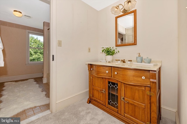 8423 Yellow Springs Rd, Frederick, MD 21702 - bathroom with vanity, baseboards, and toilet