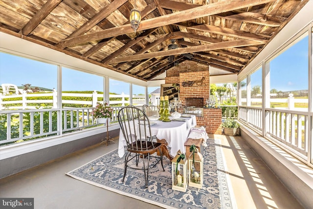 8423 Yellow Springs Rd, Frederick, MD 21702 - sunroom featuring vaulted ceiling and wooden ceiling