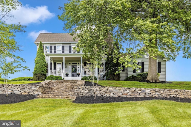 8423 Yellow Springs Rd, Frederick, MD 21702 - colonial inspired home featuring a front yard and a porch