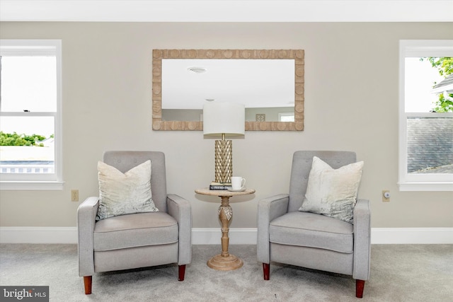 8423 Yellow Springs Rd, Frederick, MD 21702 - sitting room featuring carpet floors and baseboards