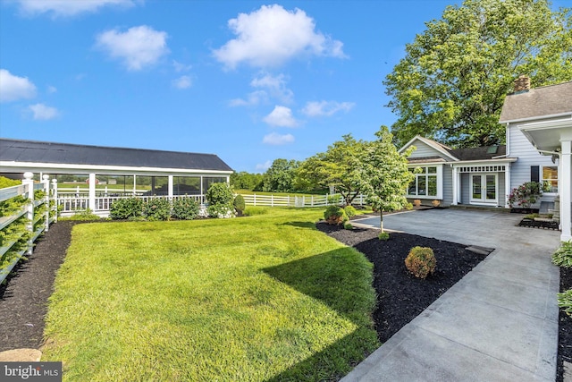 8423 Yellow Springs Rd, Frederick, MD 21702 - view of yard featuring a patio area and french doors