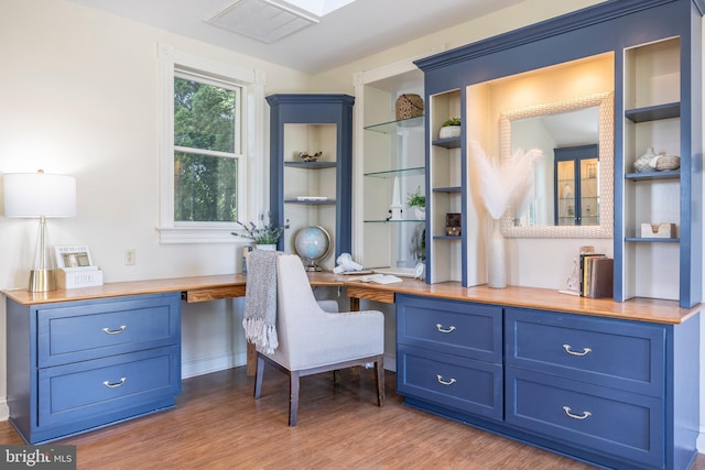 8423 Yellow Springs Rd, Frederick, MD 21702 - home office with built in desk and light wood-style flooring