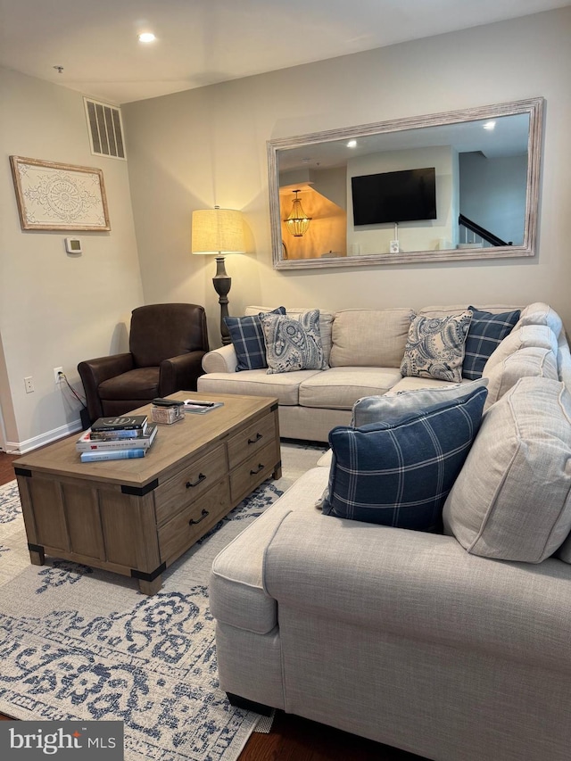 513 Ensemble Ct Unit 513, Hunt Valley, MD 21030 - living room with recessed lighting, baseboards, and light wood-type flooring