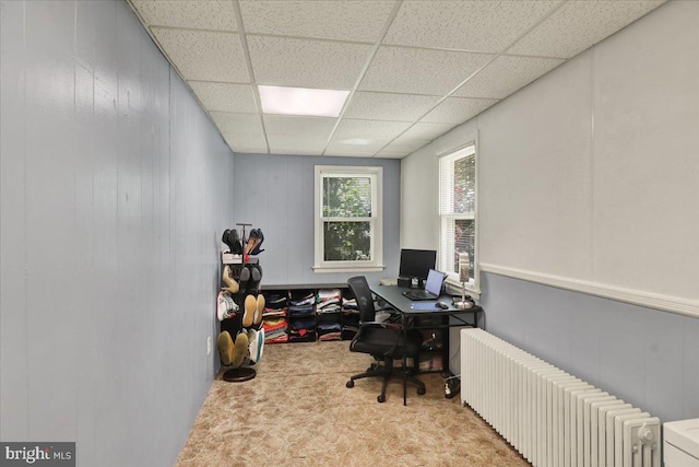 410 Windsor St, Wyomissing, PA 19610 - carpeted office space featuring radiator and a paneled ceiling