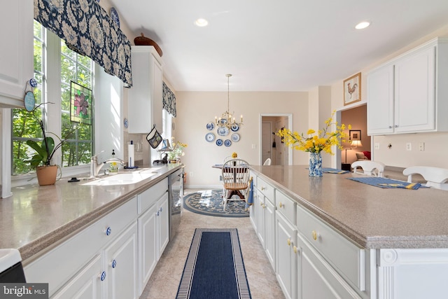 7482 Jeffreys Way, Easton, MD 21601 - kitchen featuring plenty of natural light, white cabinets, and recessed lighting