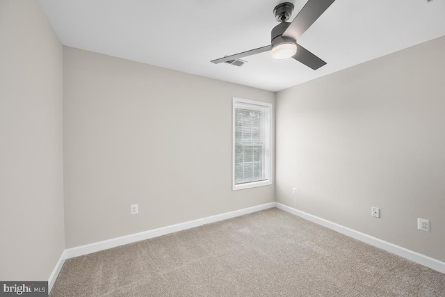 6712 Ridgecrest Rd, New Market, MD 21774 - carpeted empty room featuring ceiling fan and baseboards