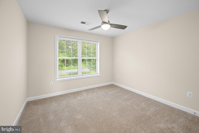 6712 Ridgecrest Rd, New Market, MD 21774 - carpeted empty room with baseboards and a ceiling fan