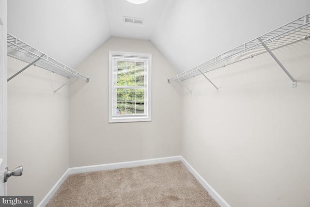 6712 Ridgecrest Rd, New Market, MD 21774 - walk in closet with carpet flooring and lofted ceiling