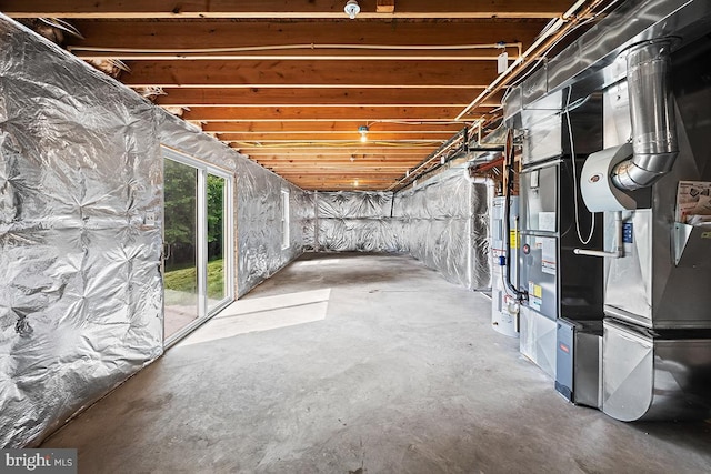 6712 Ridgecrest Rd, New Market, MD 21774 - basement featuring heating unit and water heater