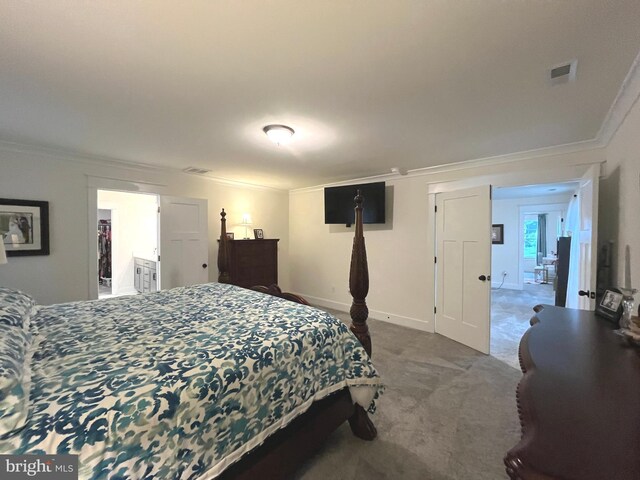16801 Chalet Ct, Chesterfield, VA 23832 - carpeted bedroom featuring crown molding and baseboards