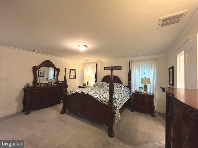 16801 Chalet Ct, Chesterfield, VA 23832 - bedroom featuring light carpet, ornamental molding, and baseboards