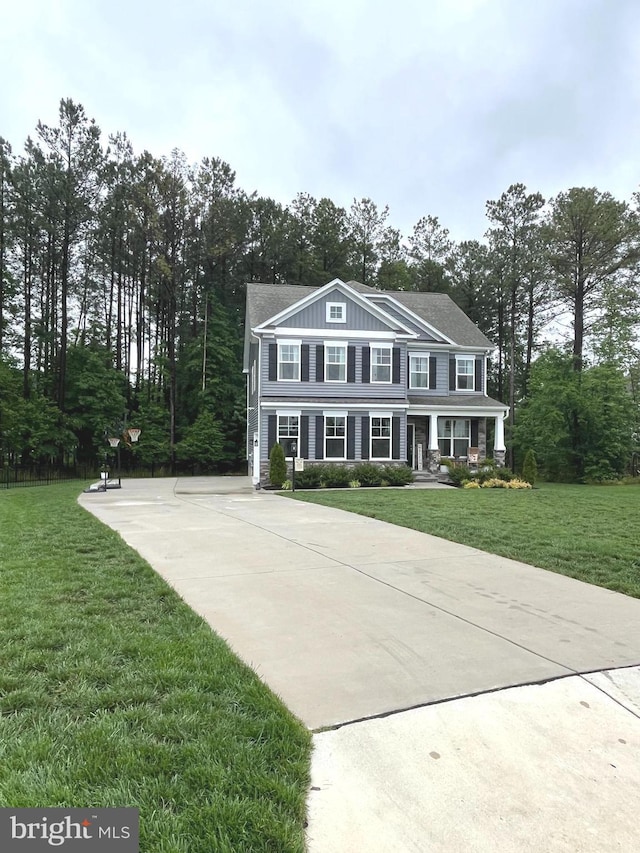16801 Chalet Ct, Chesterfield, VA 23832 - view of front of house featuring a porch and a front yard