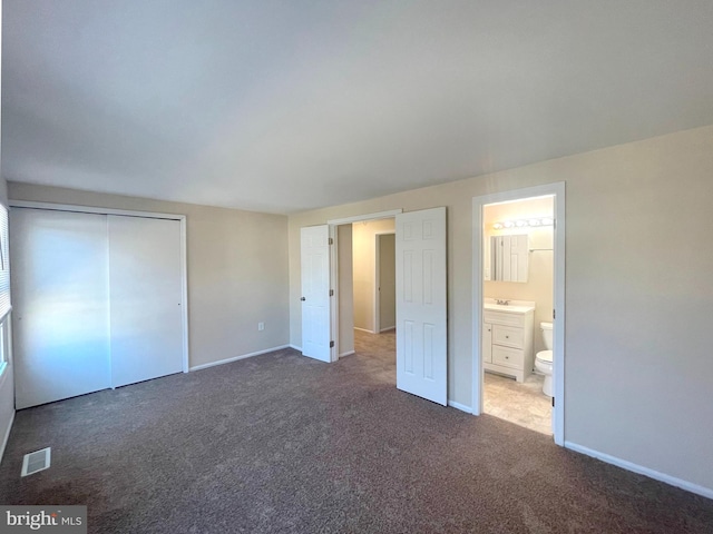 4522 Grouse Pl, Waldorf, MD 20603 - unfurnished bedroom featuring carpet, baseboards, a closet, and ensuite bath