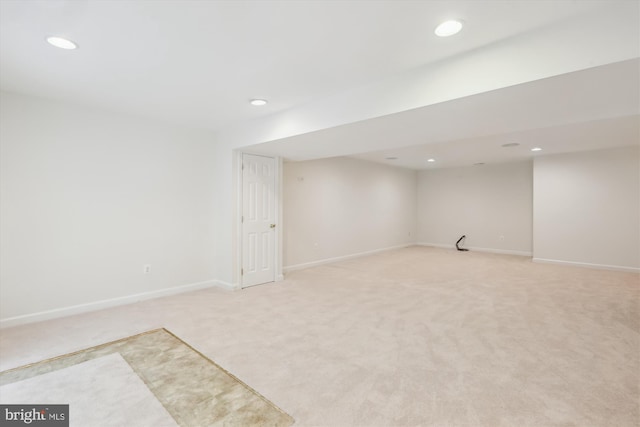 14908 Little Bennett Dr, Clarksburg, MD 20871 - finished basement featuring light colored carpet, recessed lighting, and baseboards