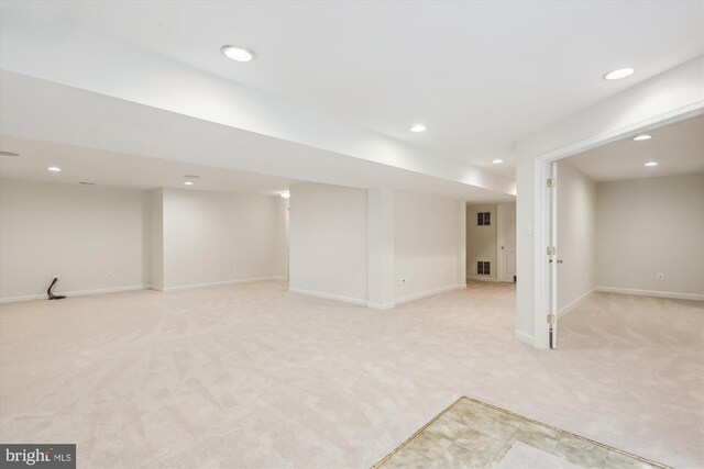 14908 Little Bennett Dr, Clarksburg, MD 20871 - finished basement with light colored carpet, recessed lighting, and baseboards