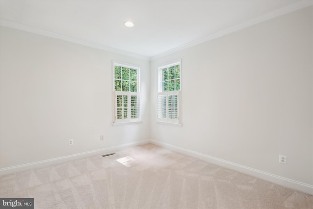 14908 Little Bennett Dr, Clarksburg, MD 20871 - spare room with crown molding, baseboards, carpet flooring, and recessed lighting