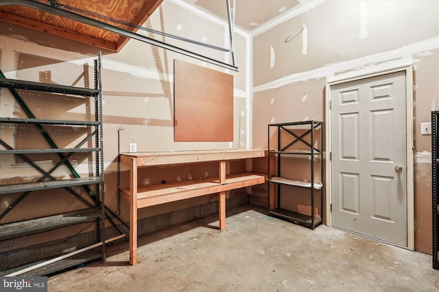14908 Little Bennett Dr, Clarksburg, MD 20871 - below grade area with a workshop area