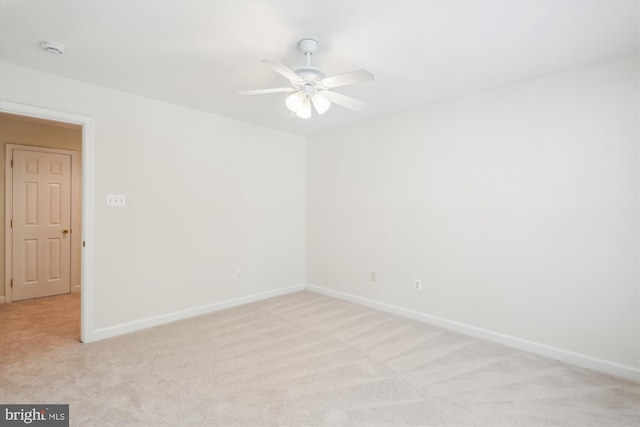 14908 Little Bennett Dr, Clarksburg, MD 20871 - empty room featuring light colored carpet, ceiling fan, baseboards, and a smoke detector