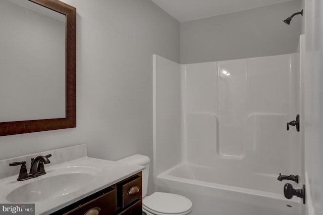 301 Rine Dr, Shippensburg, PA 17257 - full bathroom with vanity, toilet, and shower / bath combination