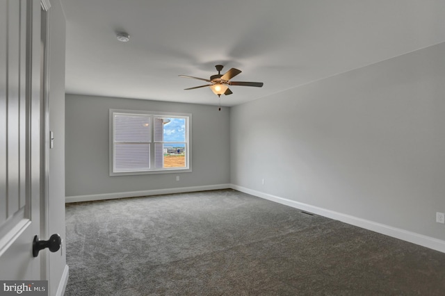 301 Rine Dr, Shippensburg, PA 17257 - carpeted empty room featuring a ceiling fan, a smoke detector, and baseboards