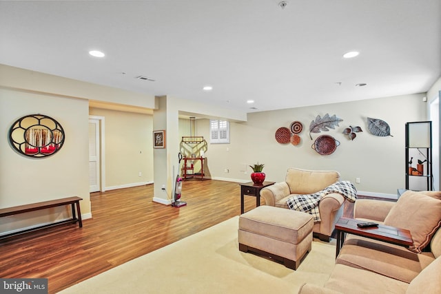 43 Triple Crown Dr Unit 441, Taneytown, MD 21787 - living area with wood finished floors, recessed lighting, baseboards, and healthy amount of natural light