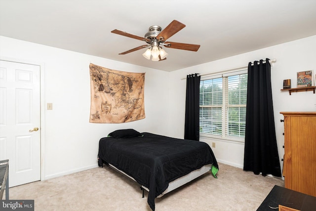 124 Kirschling Dr, Woolwich Twp, NJ 08085 - bedroom featuring light carpet, baseboards, and ceiling fan