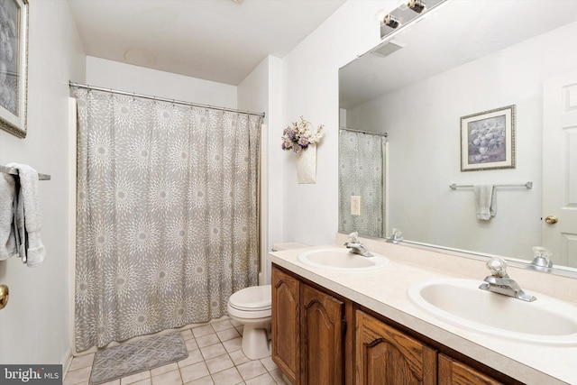 124 Kirschling Dr, Woolwich Twp, NJ 08085 - full bathroom featuring tile patterned flooring, double vanity, and toilet