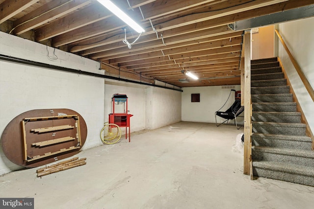 124 Kirschling Dr, Woolwich Twp, NJ 08085 - unfinished basement with stairs