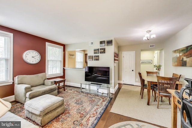 2725 Ordway St NW Unit 2, Washington, DC 20008 - living area featuring wood finished floors and baseboards